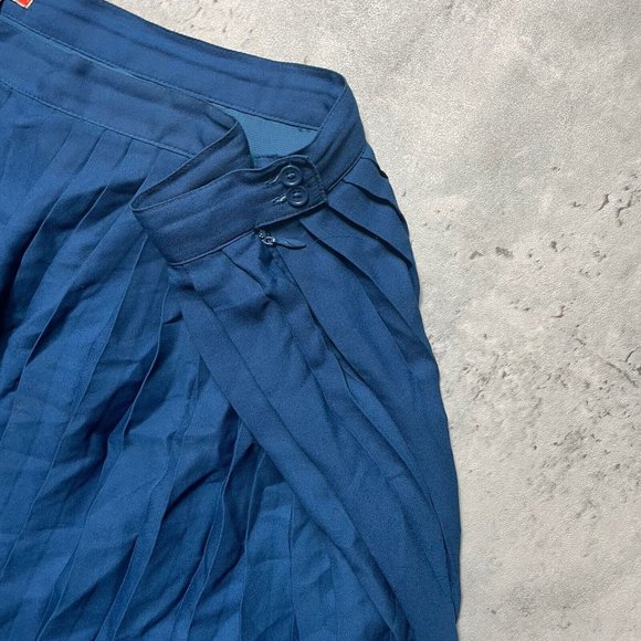 ModCloth Blue A Line Pleated Zip Polyester Skirt Women's Plus Size 3X MINT - Picture 4 of 9